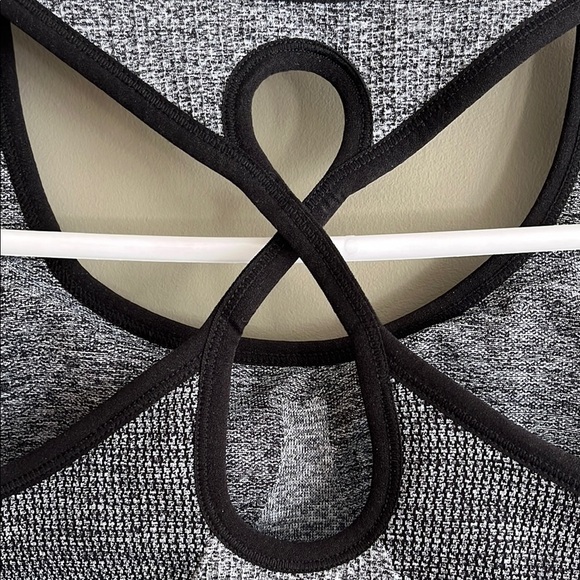 Athletic Works Gray and Black Sports Bra with Geometric Strap Design - Picture 4 of 9
